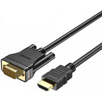 vga kabelis - Unitek V1185A01 HDMI į VGA laidas 2m Juodas (Black) - 1 nuotrauka