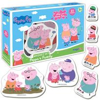 Lean Toys Magnetinis žaislas Peppa Pig Family, įvairių spalvų (Various Colors), 21 vnt.