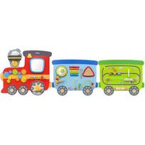 traukinys medinsi - Viga Toys Edukacinė sensorinė-manipuliacinė lenta Traukinys 190 cm - 2 nuotrauka