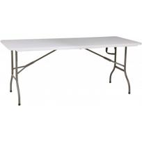 Saska Garden Stalas sulankstomas į lagaminą 180x70cm max 120kg baltas
