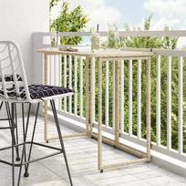 Sulankstomas sodo stalas Smėlio spalvos 90x51x75 cm Poly Rattan