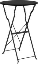 Sulankstomas Bistro Stalas Antracito Ø50x71 cm Padengtas Pulviniu Metalu