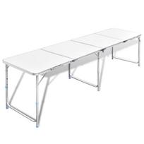 Sulankstomas stalas stovyklavimui iš aliuminio 240 x 60 cm