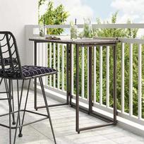 Sulankstomas sodo stalas Rudas 90x51x75 cm Poly Rattan
