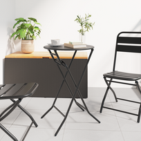 sulankstomas sodo stalas Antracitas Ø50x72 cm Plienas