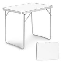 stalas 80 x 60 - Stovyklavimo stalas ModernHome, baltas (White) - 1 nuotrauka