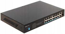 sakotuvas 2 lizdai - Delta SWITCH GTX-B1-18-16G1SFP/X 16 PRIEVADŲ SFP POE - 1 nuotrauka