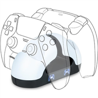 ps5 zaidimai - Nacon Dual Charging Station V3, skirta PlayStation 5, balta/juoda (White/Black) - 1 nuotrauka