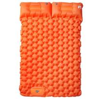 vidaXL Savaime prisipučiantis dvivietis stovyklavimo čiužinys, Oranžinis (Orange)