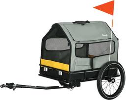 PawHut 3-in-1 priekaba šunims iki 10 kg, pilka (Grey)