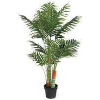 dirbtine palme - vidaXL Dirbtinė palmė su trimis kamienais, žalia (Green), 120 cm - 2 nuotrauka