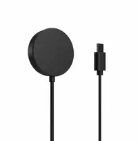 galaxy watch 3 - Fixed USB-C įkrovimo laidas, skirtas Samsung Galaxy Watch 3/4/5/6/7/Active/Ultra, juodas (Black) - 1 nuotrauka