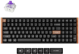 he klaviatura - Keychron K4 HE Wireless (K4H-F1), US išdėstymas, Hot-Swappable Gateron Magnetic Nebula, Juodas (Black) - 2 nuotrauka