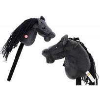 LEAN Toys Interaktyvus pliušinis žirgas su garsais, juodas (Black)