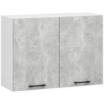 virtuvine spintele 80 cm - Akord Oliwia Viršutinė virtuvinė spintelė W80, balta/pilka (White/Grey) - 1 nuotrauka