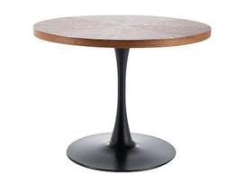Valgomojo stalas Signal Amadeo, rudas/juodas, 100 cm x 100 cm x 76 cm