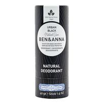 dezodorantas piestukinis - BEN & ANNA natūralus pieštukinis dezodorantas Urban Black, 40 g - 1 nuotrauka