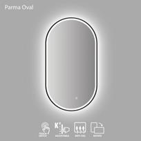 veidrodis su led apsvietimu - Veidrodis Vento Parma, su apšvietimu, kabinamas, 50 cm x 90 cm, Juodas (Black) - 1 nuotrauka