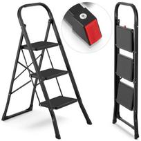 Buitinės kopėčios Higher, 3 pakopų, juodos (Black)