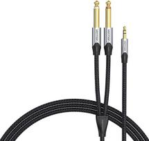 3.5 mm to 3.5 mm kabelis - Vention BARHK Audio kabelis mini jack 3.5mm į 2x jack 6.35mm vyras 8m - 1 nuotrauka