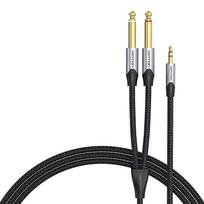 3.5 mm to 3.5 mm kabelis - Vention BARHK Audio kabelis mini jack 3.5mm į 2x jack 6.35mm vyras 8m - 2 nuotrauka