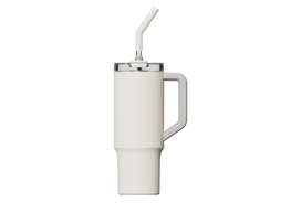 1l puodelis - Xiaomi Straw Mug, 1 l, balta (White) - 3 nuotrauka