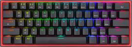 k61 klaviatura - Redragon K616 Fizz Pro Juodas (Black) Red Switch, RGB, USB + RF Wireless + Bluetooth - 2 nuotrauka