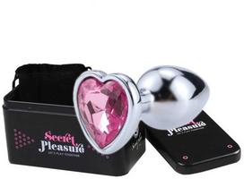 Secretplay - Metalinis analinis kaištis Fuchsia Heart (7 cm)