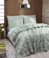 zalia lovatiese - Mijolnir Lovatiesė Pure 143EPJ5539, balta/žalia (White/Green), 160x235 cm - 1 nuotrauka