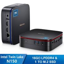 ssd 512gb - Blackview MP60 N150 Mini PC 16GB/1TB/Windows 11 Pro Juodas (Black) - 1 nuotrauka