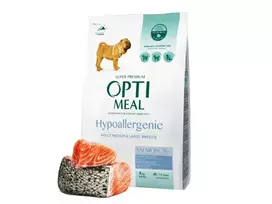 hypoallergenic sunims - Optimeal Hypoallergenic Adult M/L Salmon 4 kg - 2 nuotrauka