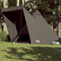vidaXL šeimos tipi palapinė, ruda (Brown), šešiavietė