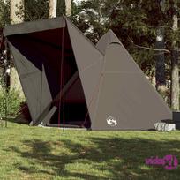 palapine seimos - vidaXL šeimos tipi palapinė, ruda (Brown), šešiavietė - 2 nuotrauka