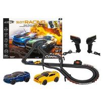 slot trasos - LEAN TOYS Lenktynių trasa su dviem automobiliais, 1:64 - 1 nuotrauka