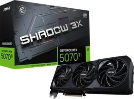 16gb rtx gpu - MSI GeForce RTX 5070 Ti SHADOW 3X OC 16GB GDDR7 - 1 nuotrauka