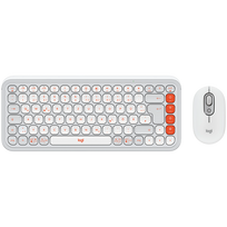 balta klaviatura - Logitech Pop Icon Combo, belaidė, Baltas (White) - 1 nuotrauka