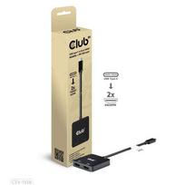 hdmi type c laidas - Club 3D CSV-1558 USB Type-C MST Hub to Dual HDMI 4K60Hz Juodas (Black) - 1 nuotrauka