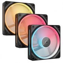 oro ventiliatorius juodas - Corsair iCUE LINK LX120-R RGB 120 mm Korpuso Ventiliatorius Juodas (Black) 3 vnt - 1 nuotrauka