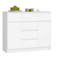 komoda 120 - Komoda Akord Furniture Factory K017, balta (White) - 2 nuotrauka