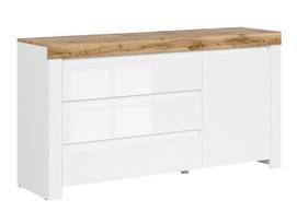 d3s - BRW Komoda Holten KOM1D3S, Balta (White) - 3 nuotrauka