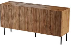 komoda juoda - Cama Meble JUNGLE KOM152WO, ąžuolo wotan/juoda, 152 cm x 40.5 cm x 74.5 cm - 2 nuotrauka