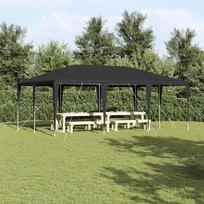 vidaXL šventinė palapinė Antracitas (Dark Grey) 6x4 m PE
