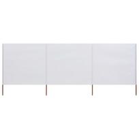 vidaXL Uždanga nuo vėjo, 3 plokštės, smėlio balta (Sand White), 400x80 cm