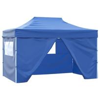 vidaXL Išskleidžiama palapinė su 4 šoninėmis sienomis, 3x4.5m, mėlyna (Blue)