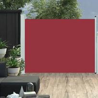 vidaXL Ištraukiama šoninė kiemo pertvara, raudona (Red), 140x500 cm