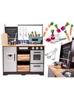 vaikiska virtuvele su - RoGer Vaikiška medinė virtuvėlė su priedais Loft XXL, 96 cm - 2 nuotrauka