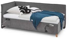 lova 120x200 - Meise Möbel Kampinė vaikiška lova FUN, 120x200 cm, pilka (Grey) - 1 nuotrauka