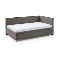 lova 120x200 - Meise Möbel Kampinė vaikiška lova FUN, 120x200 cm, pilka (Grey) - 2 nuotrauka