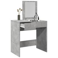 vidaXL Kosmetinis staliukas su veidrodžiu, betono pilkas (Concrete Grey), 73x46,5x120cm