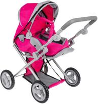 1 in 1 vezimeliai - RoGer Lėlių vežimėlis RO-1, rožinė (Pink) - 2 nuotrauka